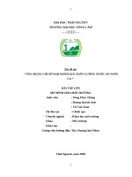 Ứng dụng chỉ số WQI đánh giá chất lượng nước ao nuôi cá