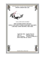 Một số biện pháp chỉ đạo nâng cao chất lượng giáo dục đạo đức cho học sinh trường tiểu học 