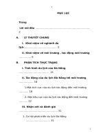 THỰC TRẠNG TÁC ĐỘNG MÔI TRƯỜNG CỦA DU LỊCH VIỆT NAM