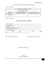 PHẦN các BIỂU mẫu BIÊN bản NGHIỆM THU