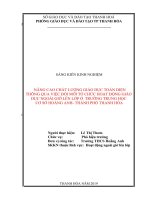 Nâng cao chất lượng GD toàn diện thông qua việc đổi mới tổ chức hoạt động NGLL ở trường THCS hoằng anh  
