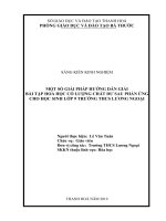 Một số giải pháp giải bài tập hoá học có lượng chất dư sau phản ứng cho học sinh lớp 9 trường THCS lương ngoại  