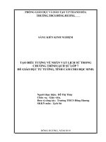 Tạo biểu tượng về nhân vật lịch sử trong chương trình lịch sử 7 để giáo dục tư tưởng, tình cảm cho học sinh 