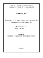 Bảo vệ môi trường nước lưu vực sông theo pháp luật việt nam tt tiếng anh