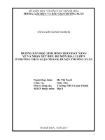 Hướng dẫn học sinh hình thành kĩ năng vẽ và nhận xét biểu đồ môn địa lí lớp 9 ở trường THCS luận thành, huyện thường xuân 