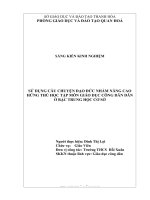 Sử dụng câu chuyện đạo đức nhằm nâng cao hứng thú học tập môn giáo dục công dân ở bậc trung học cơ sở 