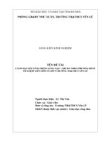 Cách dạy bài năng động, sáng tạo theo phương pháp tích hợp liên môn ở lớp 9 trường THTHCS yên lễ 