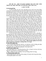 Một số kinh nghiệm thu hút học sinh trong dạy học môn địa lý ở trường THCS trí nang 