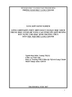 Lồng ghép kiến thức biển đảo vào dạy học GDCD trung học cơ sở, để nâng cao tình yêu quê hương đất nước cho học sinh trường THCS dân tộc nội trú lang chánh 