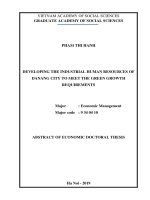 Phát triển nguồn nhân lực ngành công nghiệp của thành phố đà nẵng đáp ứng yêu cầu tăng trưởng xanh tt tiếng anh
