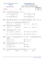 de kiem tra dinh ky lan 1 toan 11 nam 2019 2020 truong nguyen khuyen an giang 