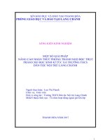 Một số giải pháp giáo dục nâng cao nhận thức phòng tránh ngộ độc thực phẩm cho học sinh kí túc xá trường trung học cơ sở dân tộc nội trú 