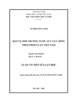 Bảo vệ môi trường nước lưu vực sông theo pháp luật việt nam