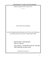 Dạy tích hợp liên môn kiểu bài vùng lãnh thổ địa lý 9 nhằm nâng cao chất lượng học sinh  