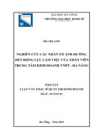 Nghiên cứu các nhân tố ảnh hưởng đến động lực làm việc của nhân viên trung tâm kinh doanh VNPT   đà nẵng 