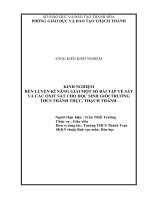 Giúp học sinh trường THCS thành trực rèn luyện kĩ năng giải một số bài tập về sắt và các oxit sắt 