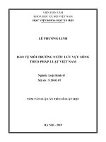 Bảo vệ môi trường nước lưu vực sông theo pháp luật việt nam tt