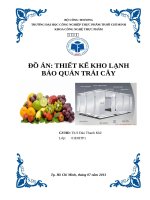 Thiết kế kho lạnh bảo quản trái cây