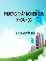 BÀI GIẢNG PHƯƠNG PHÁP NGHIÊN CỨU KHOA HỌC