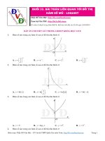 Bài 33  bài toán liên quạn tới đồ thị hàm số mũ   logarit   đề bài 