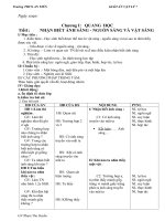 Giáo án vật lý 7 chuẩn kiến thức kỹ năng mới nhất đe KT va ma tran  