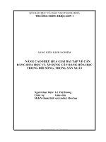 Nâng cao hiệu quả giải bài tập về cân bằng hóa học và vận dụng cân bằng hóa học trong đời sống, trong sản xuất 