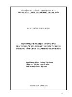 Một số kinh nghiệm hướng dẫn học sinh lớp 12 làm bài thi trắc nghiệm ở trung tâm GDTX thành phố thanh hóa 