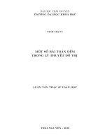 Một số bài toán đếm trong lý thuyết đồ thị (Luận văn thạc sĩ)