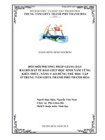 Đổi mới phương pháp giảng dạy bài hô hấp tế bào giúp học sinh nắm vững kiến thức, nâng cao hứng thú học tập ở trung tâm GDTX thành phố thanh hóa 