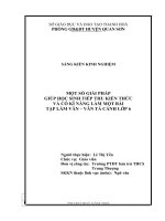 Một số giải pháp giúp học sinh tiếp thu kiến thức và có kĩ năng làm một bài tập làm văn   văn tả cảnh lớp 6 