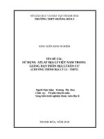 Sử dụng atlat địa lý việt nam trong giảng dạy phần địa lý dân cư chương trình địa lý 12   THPT 