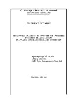 Renew warm up activity to motivate the 11th graders in english speaking lessons by applying some language games effectively 
