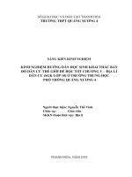 Kinh nghiệm hướng dẫn học sinh khai thác bản đồ dân cư thế giới để học tốt chương v   địa lí dân cư (SGK lớp 10) ở trường THPT quảng xương 4 