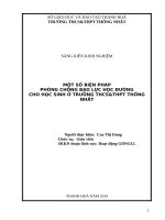 Một số biện pháp phòng chống bạo lực học đường cho học sinh ở trường THCS và THPT thống nhất 