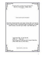 Phương pháp hướng dẫn học sinh lớp 12 sử dụng átlát địa lí việt nam phần địa lí kinh tế xã hội giúp nâng cao kết quả học tập môn địa lí 