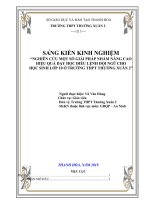 Nghiên cứu một số giải pháp nhằm nâng cao hiệu quả dạy học điều lệnh đội ngũ cho học sinh lớp 10 ở trường THPT thường xuân 2 