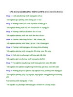 CÁC DẠNG bài PHƯƠNG TRÌNH LƯỢNG GIÁC 11 CÓ LỜI GIẢI