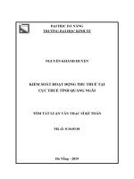 Kiểm soát hoạt động thu thuế tại cục thuế tỉnh quảng ngãi