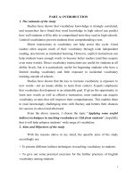 Applying some useful indirect techniques in teaching vocabulary to 12th form students 