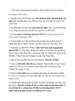 Bộ câu trả lời nhanh môn Lịch sử lớp 11, 12 dựa trên các từ khóa