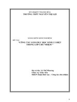 Giáo dục học sinh cá biệt trong lớp chủ nhiệm 