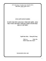 Tuyên truyền giáo dục tình yêu biển, hải đảo cho học sinh qua một số bài học môn địa lí cấp THPT 
