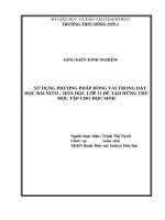 SỬ DỤNG PHƯƠNG PHÁP ĐÓNG VAI TRONG dạy học bài NITƠ – hóa học lớp 11 để tạo HỨNG THÚ học tập CHO học SINH 