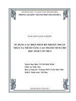 Sử dụng các biẹn pháp bổ trợ kỹ thuật nhảy xa nhằm nâng cao thành tích cho học sinh cấp THCS 