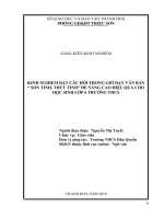 Kinh nghiệm đặt câu hỏi trong giờ dạy văn bản sơn tinh, thủy tinh để nâng cao hiệu quả cho học sinh lớp 6 trường THCS 