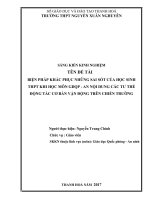 Biện pháp khắc phục những sai sót của học sinh THPT khi học môn GDQP   AN nội dung các tư thế động tác cơ bản vận động trên chiến trường 