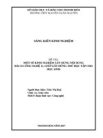 Một số kinh nghiệm xây dựng nội dung bài 33 công nghệ 11, giúpgây hứng thú học tập cho học sinh 