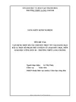 Vận dụng một số câu chuyện thực tế vào giảng dạy bài 11 một số phạm trù cơ bản của đạo đức học, môn giáo dục công dân 10, trường THPT lang chánh 