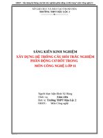 XÂY DỰNG hệ THỐNG câu hỏi TRẮC NGHIỆM PHẦN ĐỘNG cơ đốt TRONG môn CÔNG NGHỆ lớp 11 