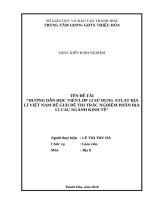HƯỚNG dẫn học VIÊN lớp 12 sử DỤNG ATLAT địa lí VIỆT NAM để GIẢI đề THI TRẮC NGHIỆM PHẦN địa lí các NGÀNH KINH tế 